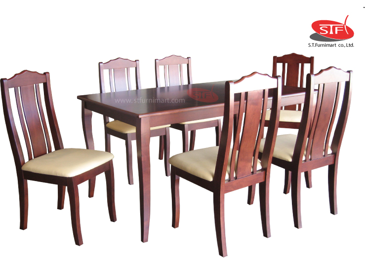 ST_BR481 dining set6
ชุดอาหารบุศราสีดีโอ เบาะหนังครีม