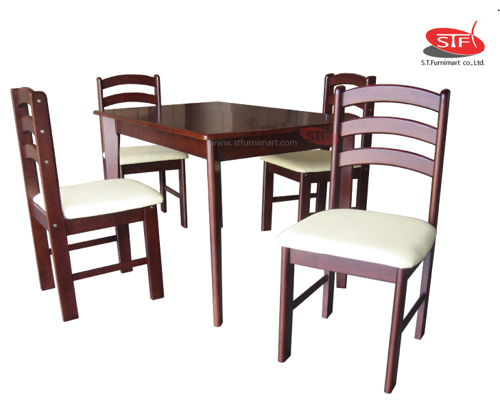 ComPact AW dining set4
ชุดอาหารคอมแพค สีโอ๊คเบาะหนังครีมมี่