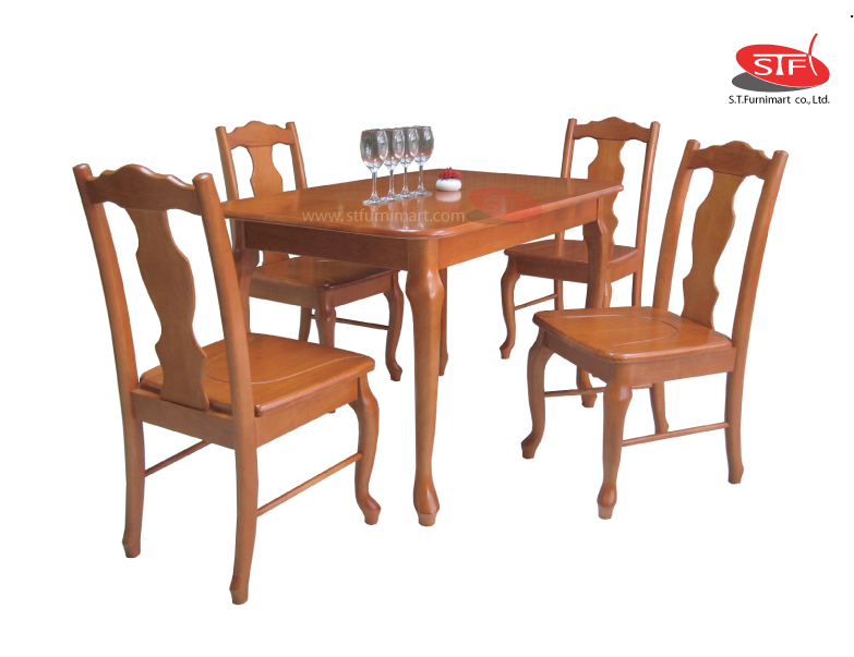 ST01W CR dining set4
ชุดอาหารดเอสที01ขาสิงห์พื้นไม้ สีเชอร์รี่