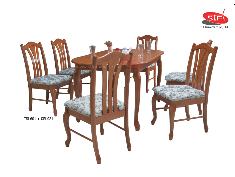ST02 CR dining set6
ชุดอาหาร(โต๊ะไข่)ดเอสที02ขาสิงห์ผ้าหลุยส์ สีเชอร์รี่